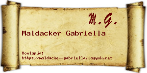 Maldacker Gabriella névjegykártya